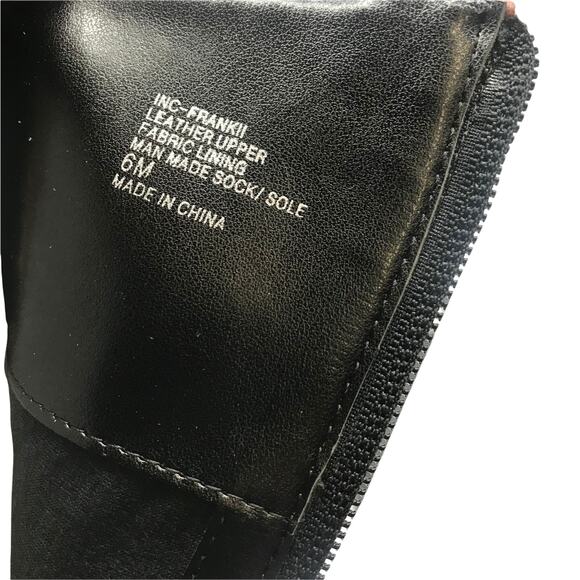 INC International Concepts Womens FrankII Riding Boots Black Leather Zip 6 M - Picture 7 of 8
